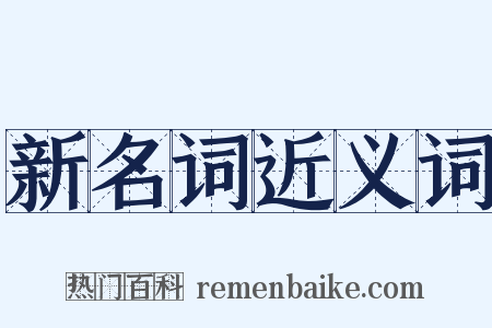 新名词近义词是什么意思的图片